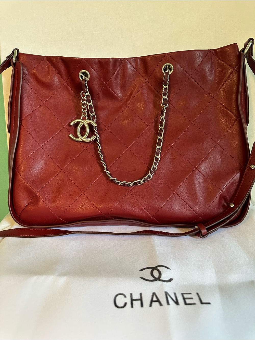 Burgundy Genuine soft leather